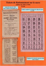 tickets de rationnement sur le