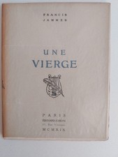FRANCIS JAMMES - UNE VIERGE - EXEMPLAIRE SUR JAPON