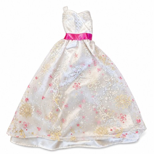 Robe blanche pour barbie - robe,