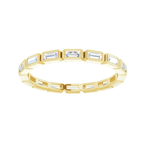 Bague baguette jaune 14 - jaune,