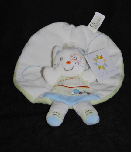 Doudou plat chat rond - 🍀doudou,