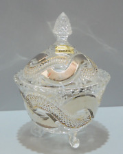 -JOLI ANCIEN DRAGEOIR CRISTAL de PARIS avec vagues Argentées & dorures    D