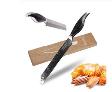 Serrated Damascus Stainless