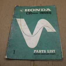PARTS LIST HONDA CR 250
