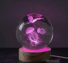 Lampe boule cristal 3d - de,
