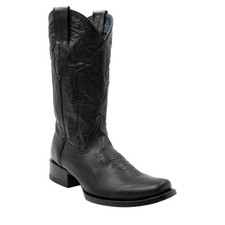 Bottes De Cowboy En Cuir Noir