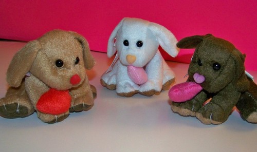 Valentine plush dog - valentine,