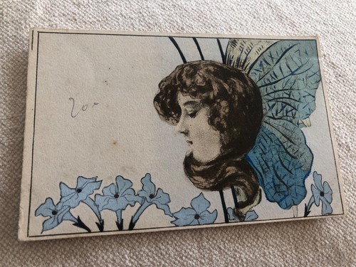 Cpa femme papillon - cpa, (4)