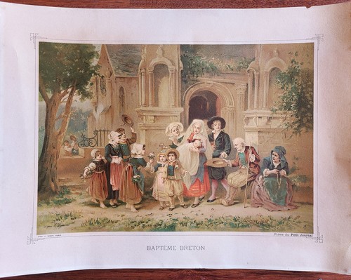 Bapteme breton gravure - breton,
