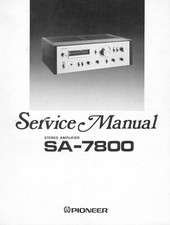Manuel De Service Pour PIONEER SA-7800