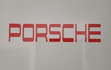 Autocollant PORCHE Rouge 15 cm