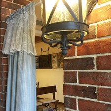 Rideaux en dentelle à rayures