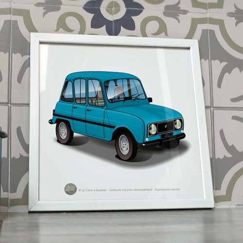Poster safari bleue - poster, 4l