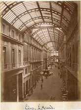 Italie, Gênes. L'Arcade  Vintage albumen print. Italy.  Tirage albuminé 