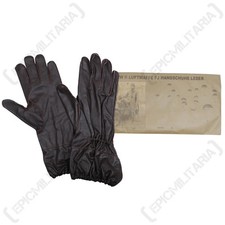 Allemand Fallschirmjager Marron Cuir Gants - WW2 Repro Luftwaffe Conduit Hiver