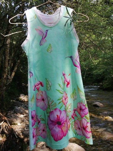 Robe coton extensible - robe, taille