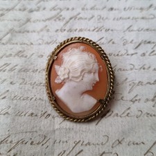 Camée Vintage En Coquillage