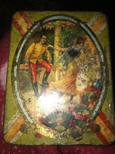 Vds ancienne boite en tôle lithographiée BISCUITS OLIBET Danseuse Flamenco usée