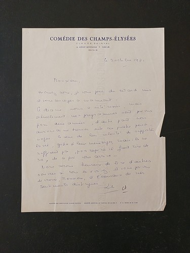 Autographe claude sainval - claude,