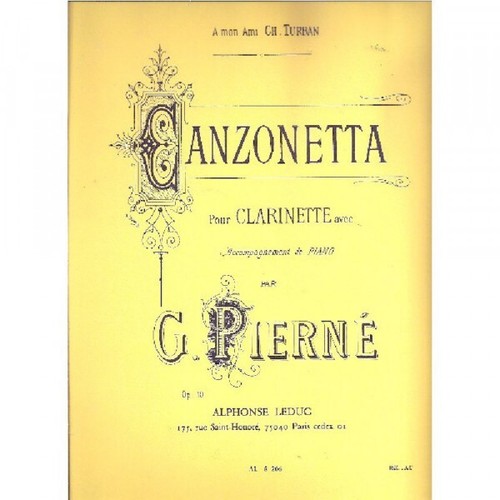 Canzonetta op19 clarinette - op19, et