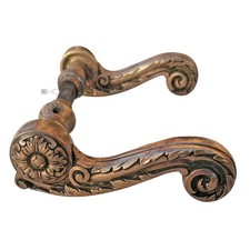 Superbes Poignées De Porte Antiques Fleur Feuillage Volute Ancien 15,6Mm 9Pcs