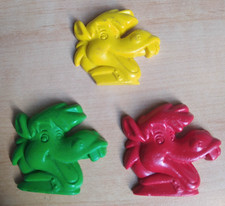 3 figurines publicitaires Super Poulain poudre chocolat années 90 nesquik