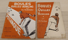 Lot 2  livres BOULES QUILLES BOWLING SUIVI DU REGLEMENT DU JEU DE PETANQUE. -