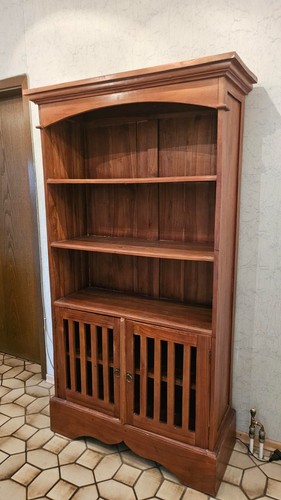 Bibliothèque bois exotique - bibliothèque,