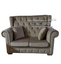 Sofa Bergere 2 Places Moderne Velours Ou Cuir Éco Swarovski Toute Couleur AZ4