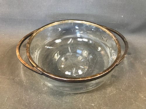 Ancien plat verre - en, saladier