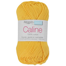 Fil à tricoter Caline Jaune 100% coton peigné gazé mercerisé Amigurumi