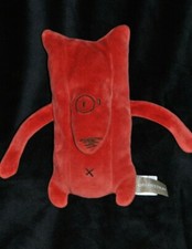 ?Doudou Loup Rouge ORCHESTRA Peluche Chien Coussin + Bras TTBE