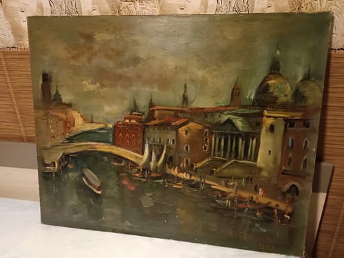 Venise tableau huile toile du - toile,
