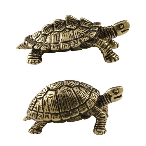 Statue tortue cuivre - tortue,