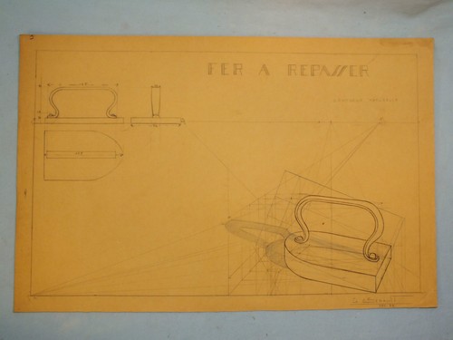 Etude signee senault fer - etude,
