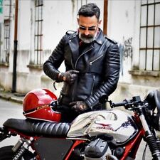 BLOUSON HOMME BIKER RETRO NOIR