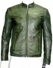 Blouson moto motard en cuir