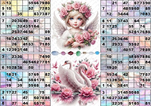 Plaque cartons de loto - de,