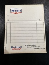 Rare Petit Carnet Publicitaire Bloc Note Station Essence Mobil Garage Vintage