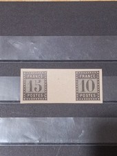 Timbre France Paire Essai De L'impression Nationale Ref 11016