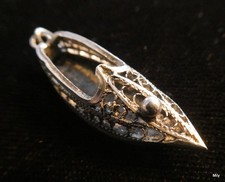 ancien pendentif babouche en argent,  Art Filaire / n°2