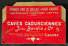 Carton publicitaire Grand Vins de Gaillac Vieux Cahors porte lettres