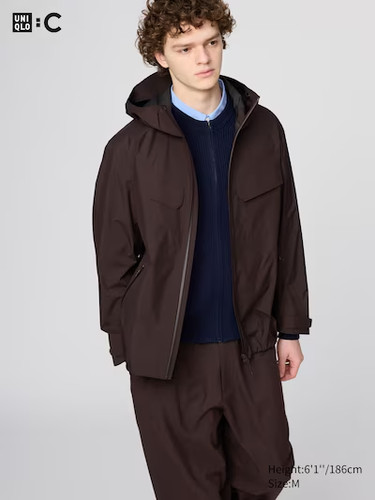 Uniqlo blocktech parka brown - blocktech,