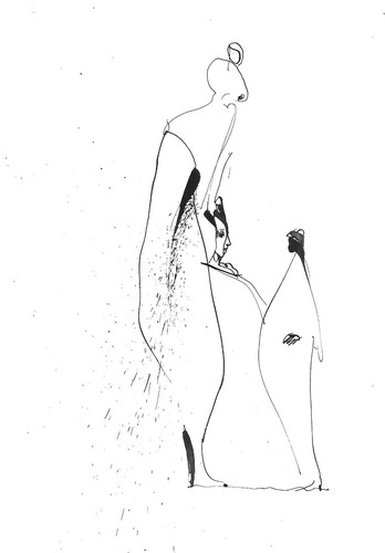 Dessin surréaliste nue femme - dessin,