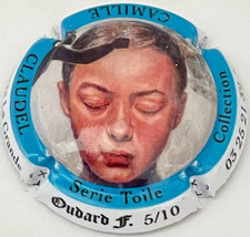 Capsule de champagne OUDARD F. (42d. Toile 5/10 contour bleu)