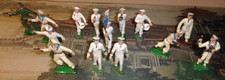 Lot figurines anciennes Starlux - Marine - Marins - défilé militaire - combat