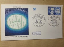 enveloppe premier jour 1967 cinquantenaire de la naissance de marie curie