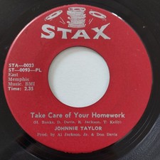 Johnnie Taylor  "Take Care Of Your Homework" Stax 45 Soul Jamaican Press mp3