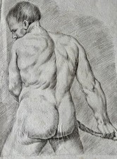 Dessin Ancien Crayon Noir