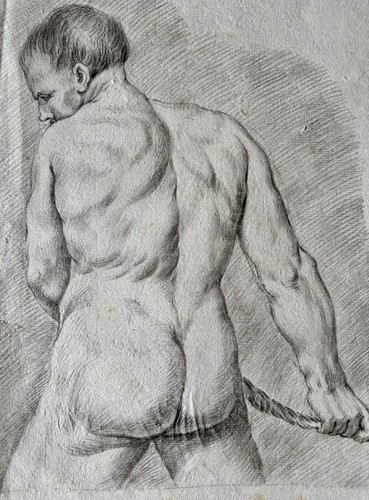 Dessin ancien crayon noir - ancien,